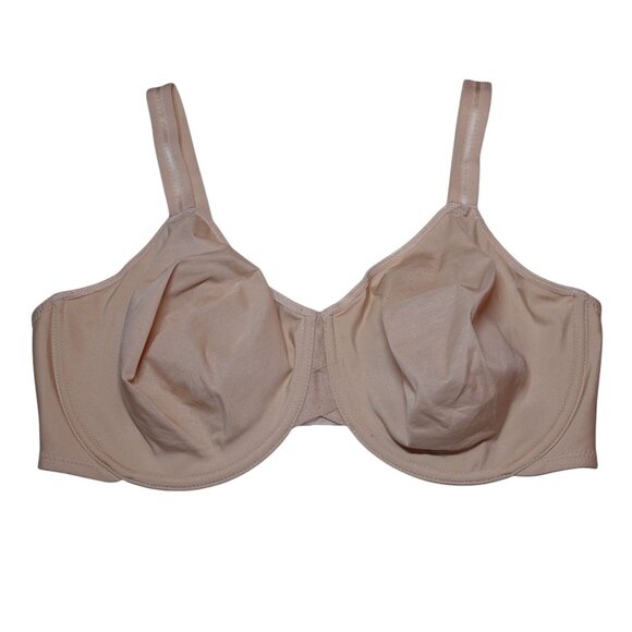 LN Wacoal Precise Finish Minimizer Mesh Crisscross Bra Sz 40DD Nude Underwire - Picture 2 of 5